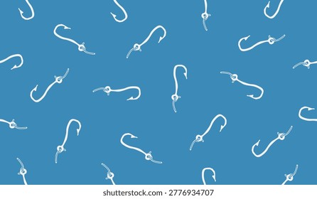 Cute fishing pattern background vector design