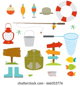 Cute Fishing Vector