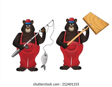 Cute fising bear