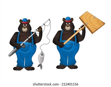 Cute fising bear