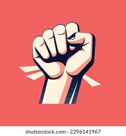 Cute fist mascot vector cartoon style