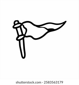 Cute Flag Hand Drawing Illustration