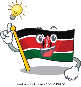 cute flag kenya character smiley have an idea cartoon have an idea