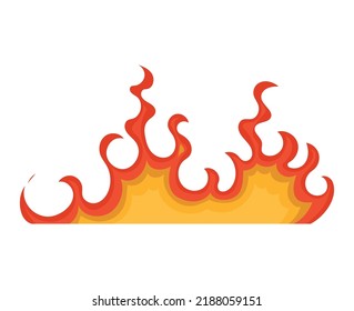 Cute Flame Design Over White Background