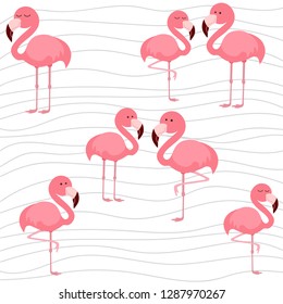 fondo flamingo lindo, ilustración vectorial