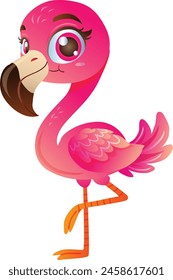 lindo flamingo pájaro de dibujos animados de la Ilustración vectorial eps 10 archivo
contiene modo de fusión: multiplicar, pantalla
transparencia