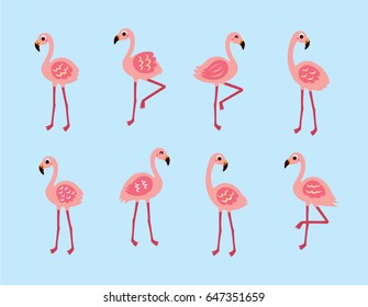 Cute Flamingo Cartoon Vector