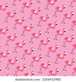 Patrón de diseño de vectores aislados de flamingo