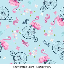 Cute flamingo pattern design.