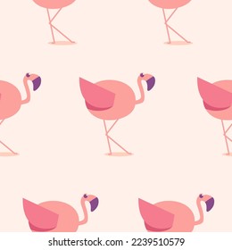 Cute flamingo pattern. flamingo illustration pattern. Flat Vector Illustration.