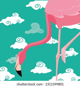 cute flamingo sky