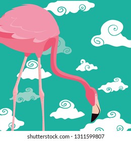 cute flamingo sky