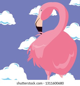 cute flamingo sky