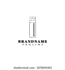 cute flash drive logo design template icon black modern isolated vector illustration