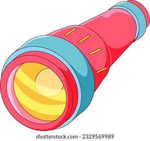 
Cute Flashlight Icon Vector Illustration