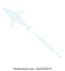 Cute Flat Airplane with Contrail – Pastel Illustration Design
