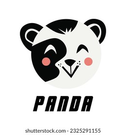 Cute Flat Animal Panda Vector by Pentink Studio