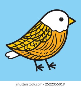 Ilustración plana linda del pájaro, diseño plano