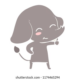 elefante de dibujos animados de color liso