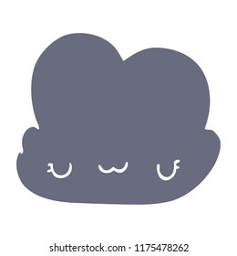nube de dibujos animados de color plano lindo