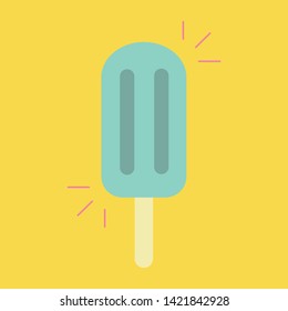 Cute flat design popsicle vector.