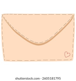 A cute flat design vector illustration of an envelope. Perfect for icons, stickers, emojis, and graphic design elements