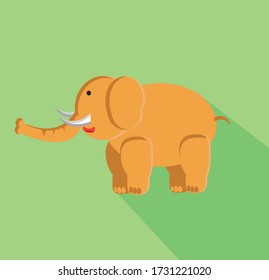 cute flat Elephant Vector Illustration