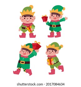 Cute Flat Elf Kids Set