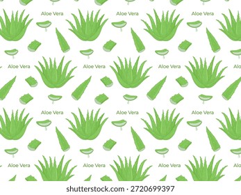 Lindo patrón sin fisuras de aloe vera verde plano con hojas de plantas gotas de gel dispersas en el fondo blanco perfecto para el embalaje de cosméticos papel de embalaje textil diseño de productos para el cuidado de la piel fondo botánico