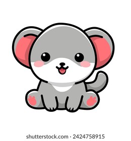 cute flat illustration animal vector