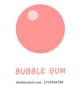 Ilustração plana bonito de chiclete, perfeito para doces, doces, lanches divertidos, pop art e temas de design gráfico lúdico