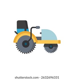 Cute flat illustration of a vintage agricultural vehicle
