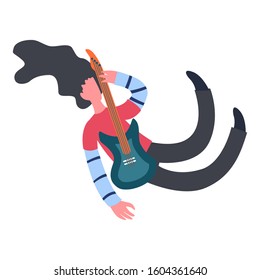 cute flat ilustration style vocal guitar drum 