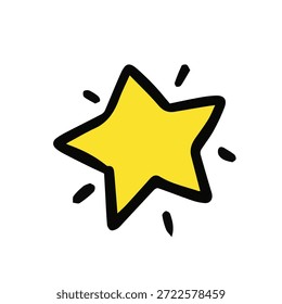 Cute flat star icon commonly used as decoration during Ramadan and Islamic celebrations