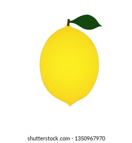 cute flat vector lemon fruit. yellow lemon background.