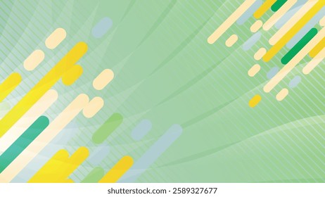 Cute flat wallpaper in soft summer tones. A great background for decorating pages in social networks, posters, presentations, outdoor advertising and your other projects. Vector.