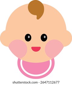 A cute flat-style avatar illustration of a character's face. Perfect for use in profile icons, customer service visuals, educational materials, sticker designs, or character-based UI elements.