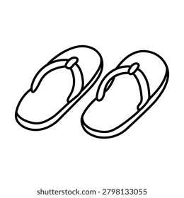 Cute Flip Flops Coloring