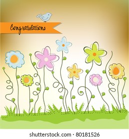 Cute floral background