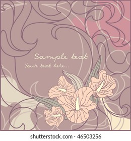 Cute floral background with free place for your text