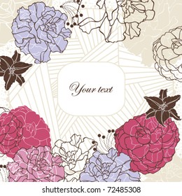 cute floral background with free space for your text