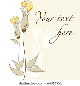 Cute floral background with tender colors