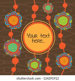 Cute floral background with text