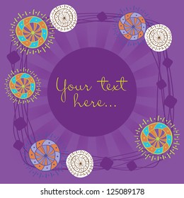 Cute floral background with text