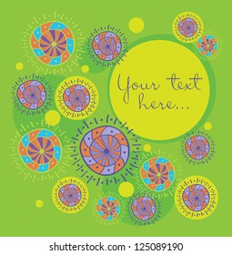 Cute floral background with text