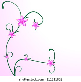 Cute floral background  vector