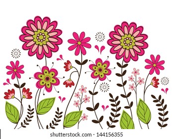 Cute floral background. Vector format