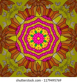 Cute floral background. Vector illustration. Beautiful fabric pattern. Seamless pattern in small flower.