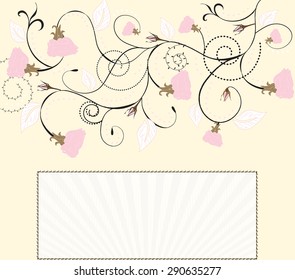 Cute floraler Hintergrund, Vektorgrafik
