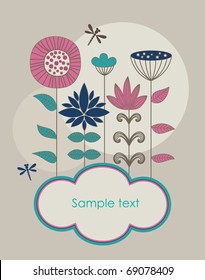 cute floral background. vector illustration